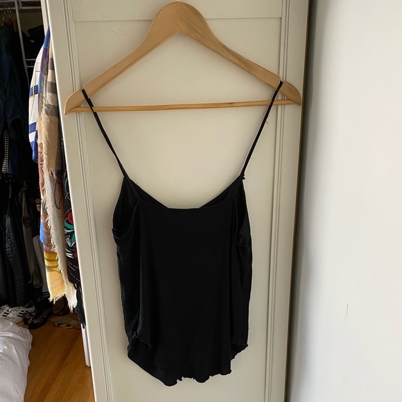 Zara Tops - Zara Black Blouse Top with Lace Detail